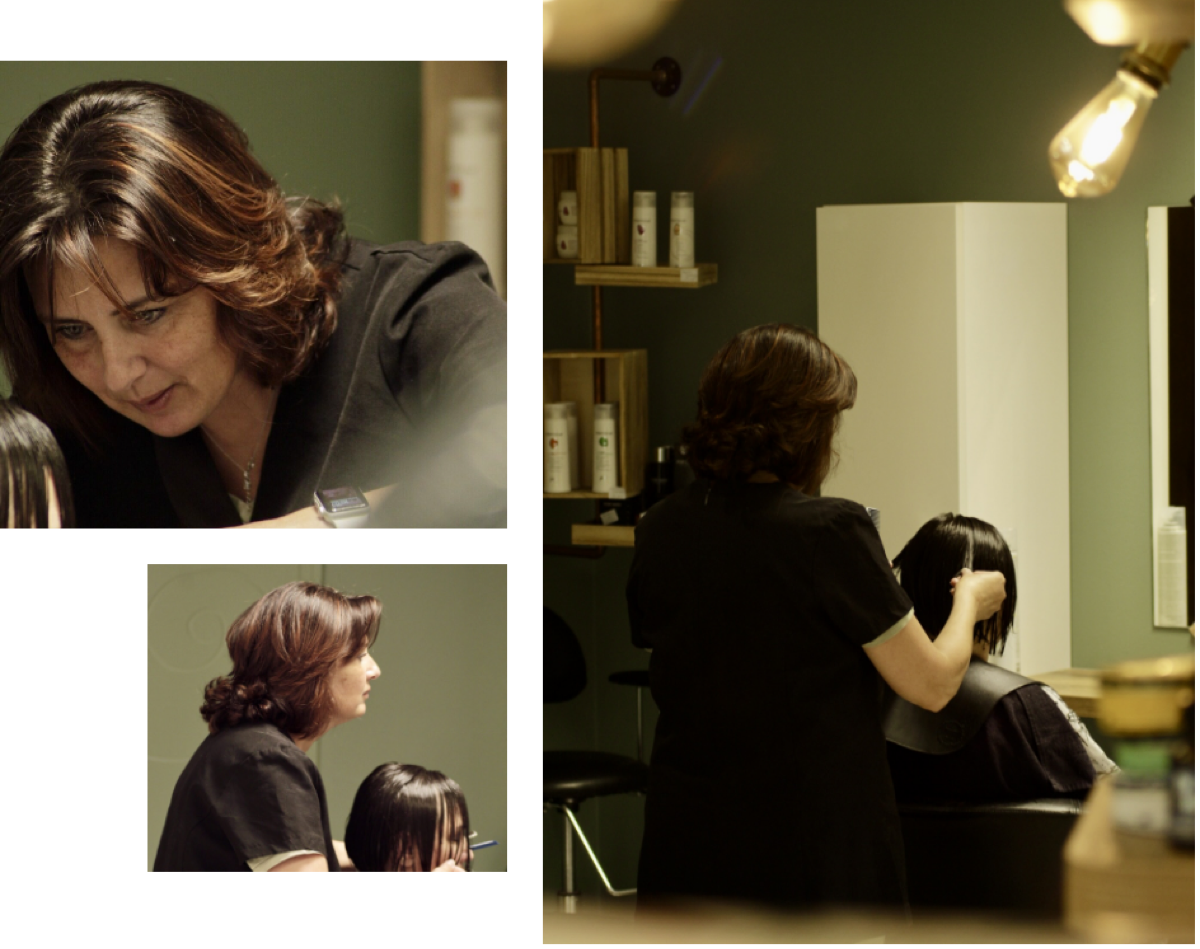 Composition de photos du salon Pause Coiffure
